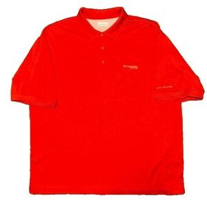 Columbia PFG Solar Stream Omni-Shade Mens Polo Shirt Red XL